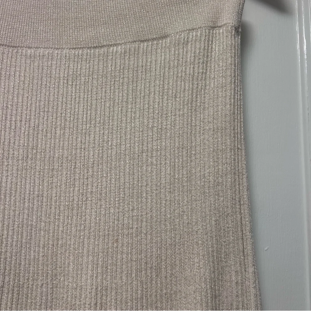 Free People Shine Bright Maxi Sweater Skirt Cream Size Small Stretch Elegant